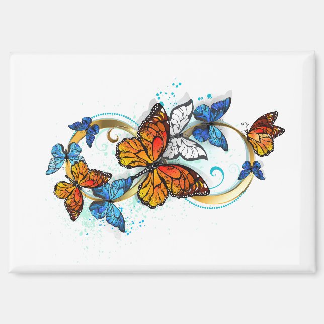 Infinity of Monarch Butterflies Magnet (Front)