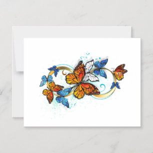 Infinity of Monarch Butterflies Magnetic Invitation