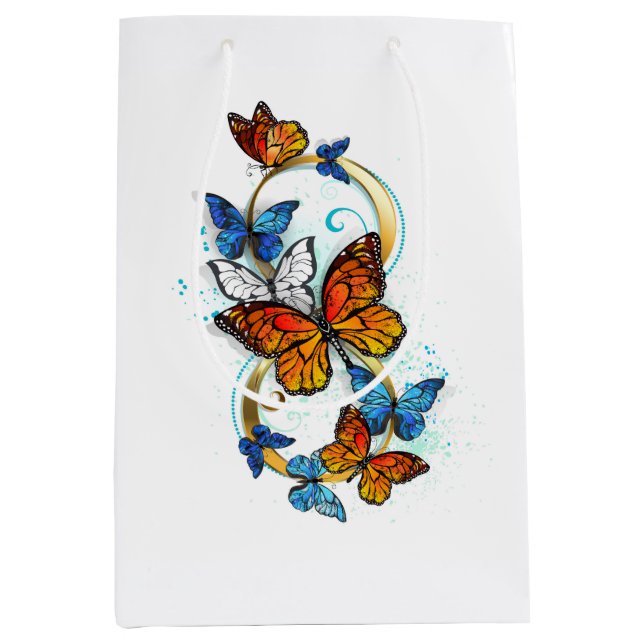 Infinity of Monarch Butterflies Medium Gift Bag (Front)