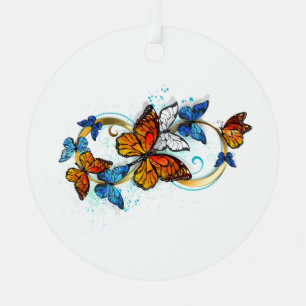 Infinity of Monarch Butterflies Metal Tree Decoration