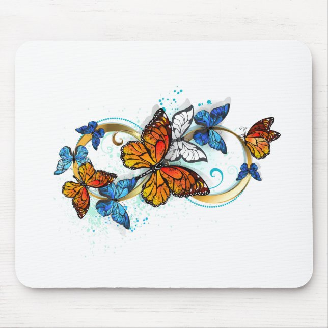 Infinity of Monarch Butterflies Mouse Pad (Front)
