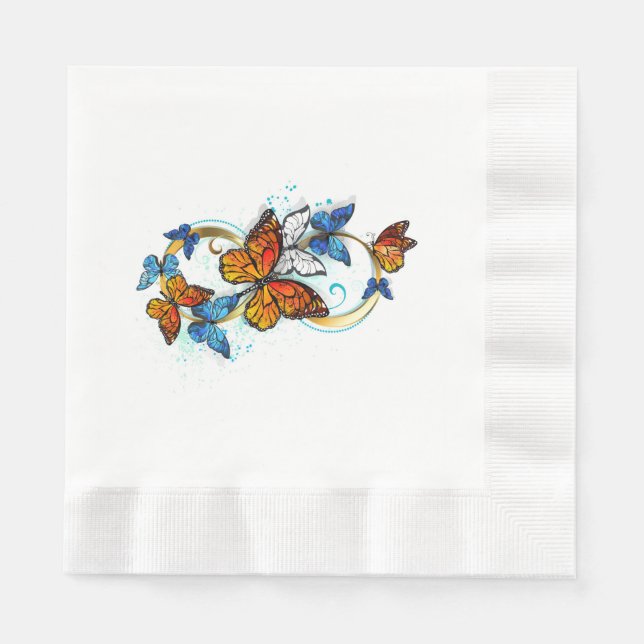 Infinity of Monarch Butterflies Napkin (Front)