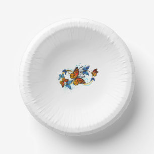 Infinity of Monarch Butterflies Paper Plate