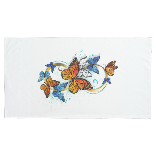 Infinity of Monarch Butterflies Pillowcase (Front)