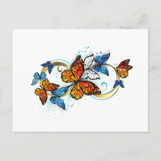 Infinity of Monarch Butterflies Postcard (Front)