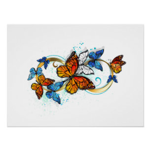 Infinity of Monarch Butterflies Poster