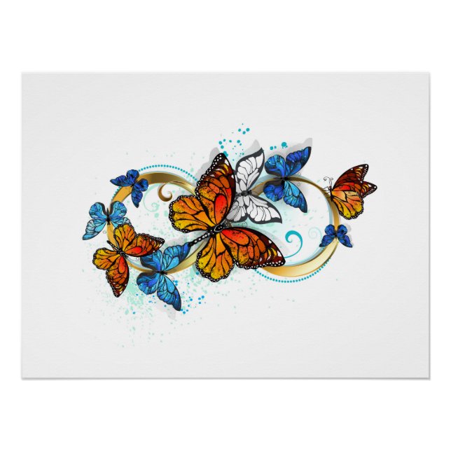 Infinity of Monarch Butterflies Poster (Front)