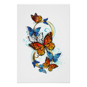 Infinity of Monarch Butterflies Poster