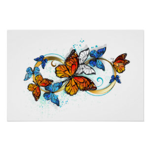Infinity of Monarch Butterflies Poster