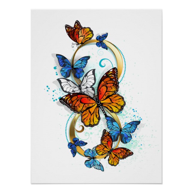Infinity of Monarch Butterflies Poster (Front)