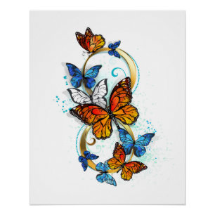 Infinity of Monarch Butterflies Poster