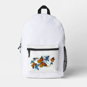 Infinity of Monarch Butterflies Printed Backpack