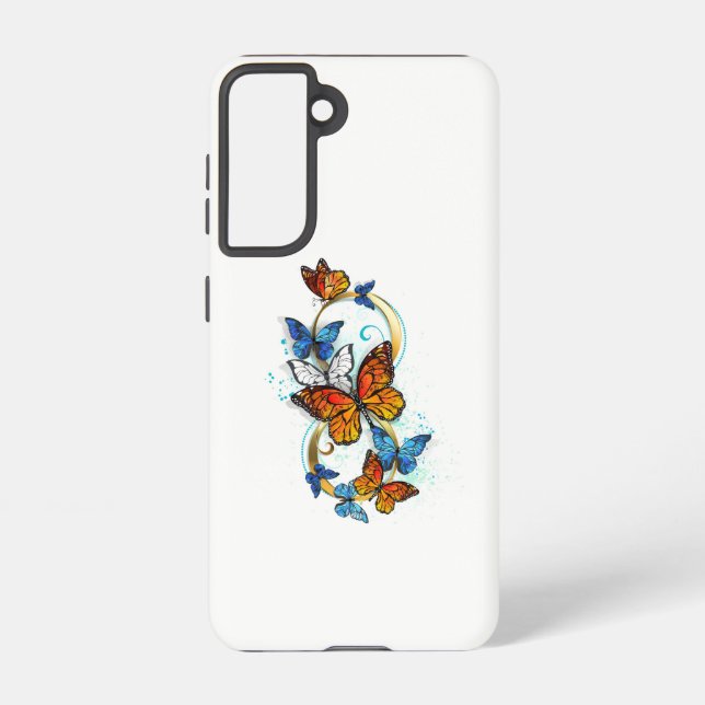 Infinity of Monarch Butterflies Samsung Galaxy S21 Case (Back)