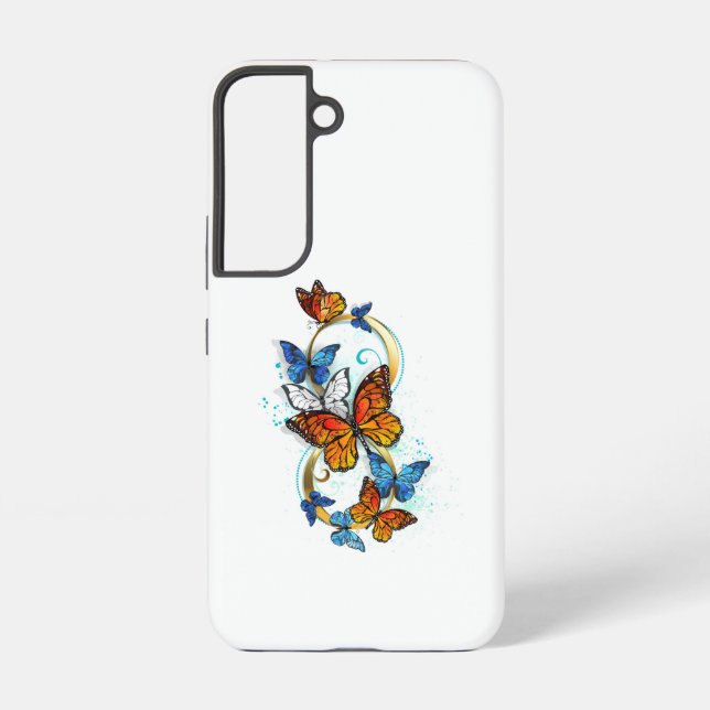 Infinity of Monarch Butterflies Samsung Galaxy S22 Case (Back)