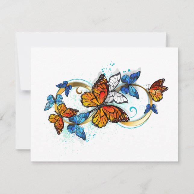 Infinity of Monarch Butterflies Save The Date (Front)