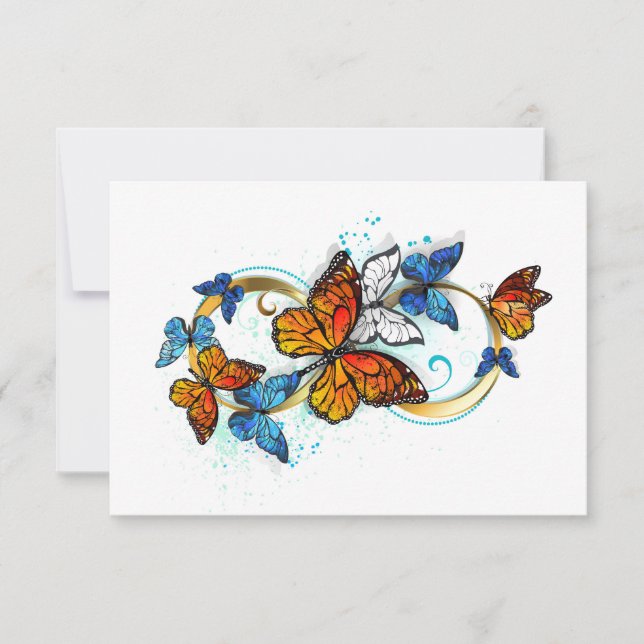 Infinity of Monarch Butterflies Save The Date (Front)
