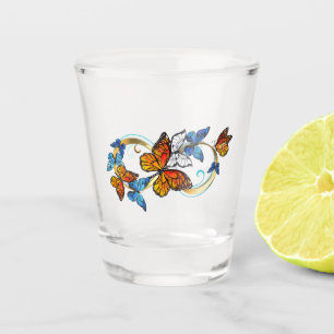 Infinity of Monarch Butterflies Shot Glass