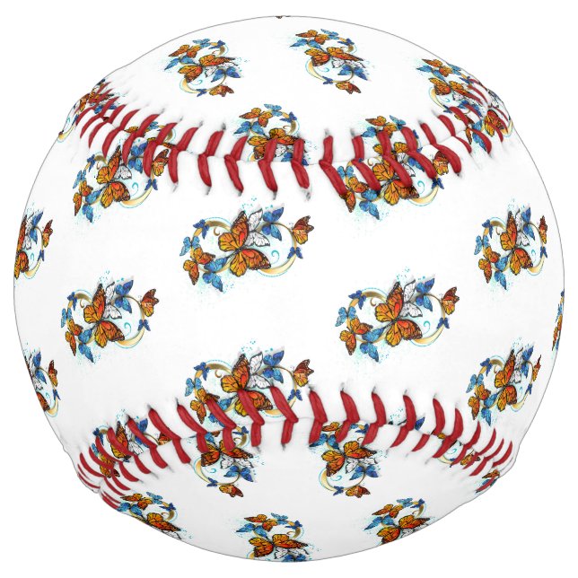 Infinity of Monarch Butterflies Softball (Front)