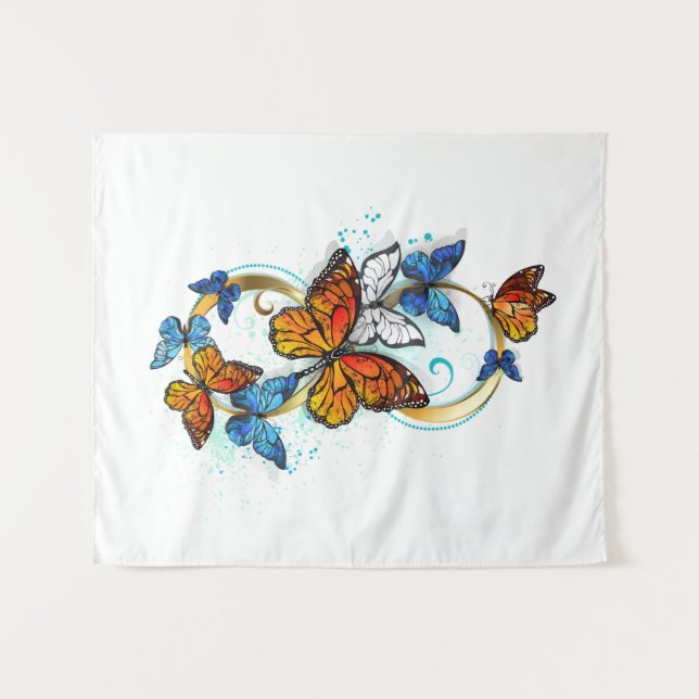 Infinity of Monarch Butterflies Tapestry (Front (Horizontal))