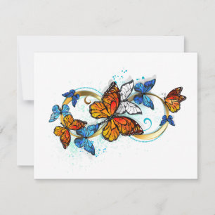 Infinity of Monarch Butterflies Thank You Card