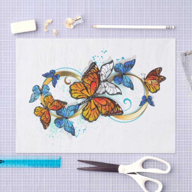 Infinity of Monarch Butterflies Tissue Paper (Craft)