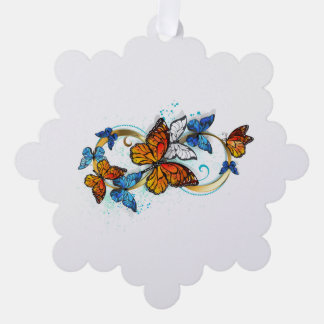 Infinity of Monarch Butterflies Tree Decoration Card