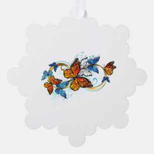 Infinity of Monarch Butterflies Tree Decoration Card