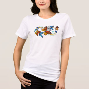 Infinity of Monarch Butterflies Tri-Blend Shirt