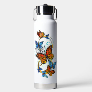 Infinity of Monarch Butterflies Water Bottle