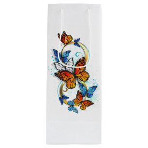 Infinity of Monarch Butterflies Wine Gift Bag