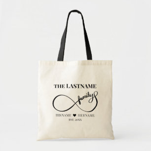 Infinity Personalised Family Name and Est. Date Tote Bag