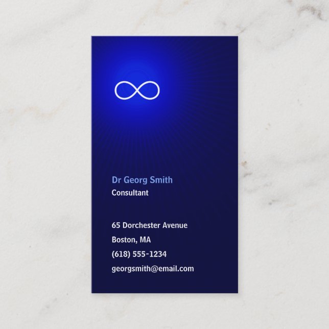 Infinity - Scientist Business Card (Front)
