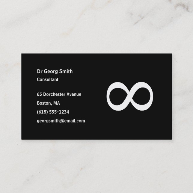 Infinity - Scientist Business Card (Front)