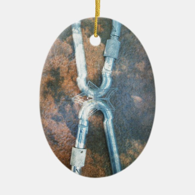 Infinity silver star ceramic tree decoration (Front)