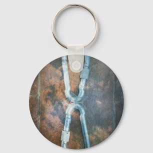 Infinity silver star key ring