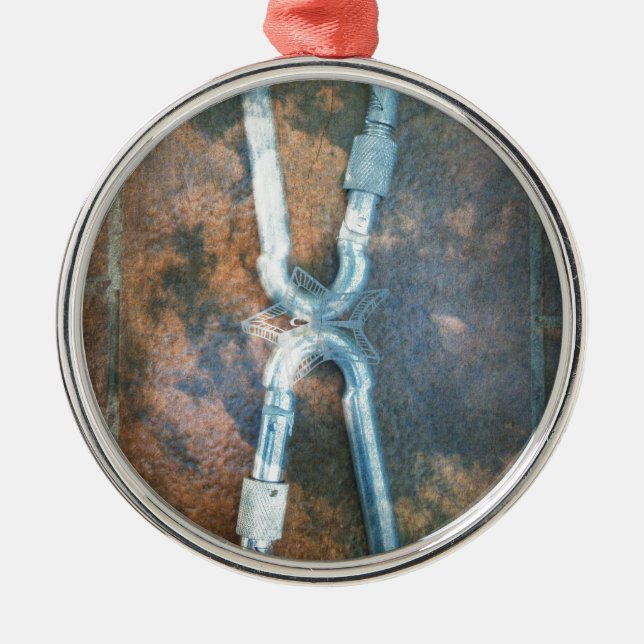 Infinity silver star metal tree decoration (Front)