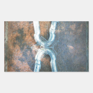 Infinity silver star rectangular sticker