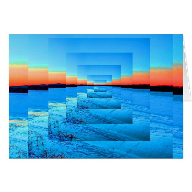 Infinity Snow Greeting Card (Front Horizontal)