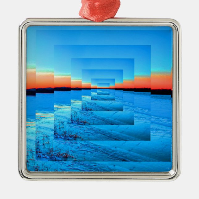 Infinity Snow Metal Tree Decoration (Front)