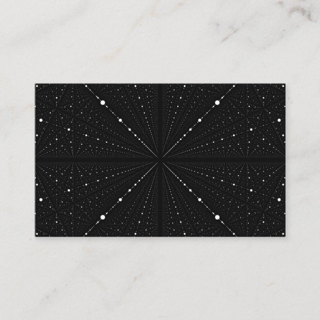 Infinity Space Dots -Black- Business Card (Front)