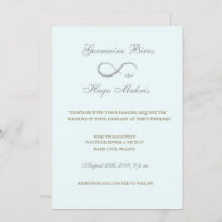 Infinity symbol aqua grey gold elegant wedding