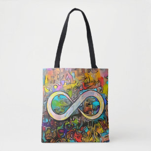 Infinity Symbol Autism Awareness Neurodiversity Tote Bag