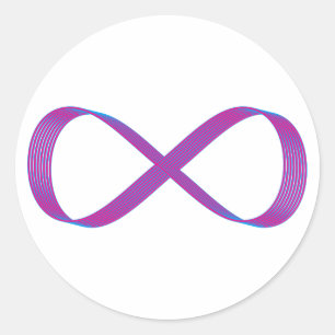 infinity symbol classic round sticker