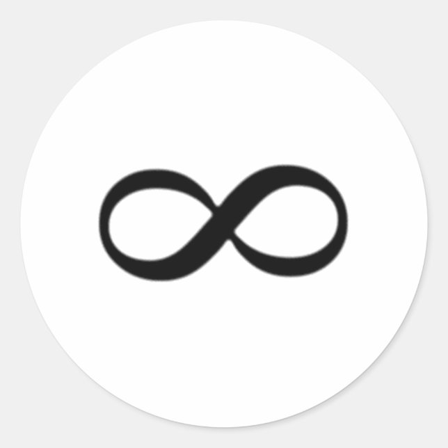 Infinity Symbol Classic Round Sticker (Front)