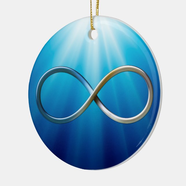 Infinity Symbol | Cool mathematics Gifts Ceramic Tree Decoration (Left)