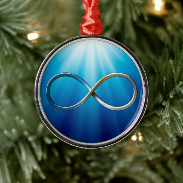 Infinity Symbol | Cool mathematics Gifts Metal Tree Decoration (Tree)