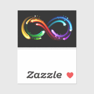 Infinity symbol of rainbow comets