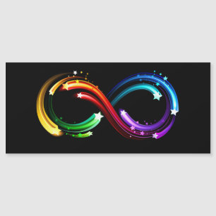 Infinity symbol of rainbow comets