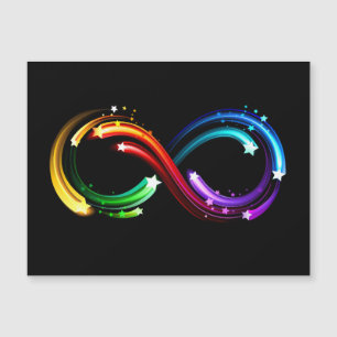 Infinity symbol of rainbow comets