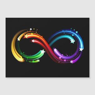 Infinity symbol of rainbow comets